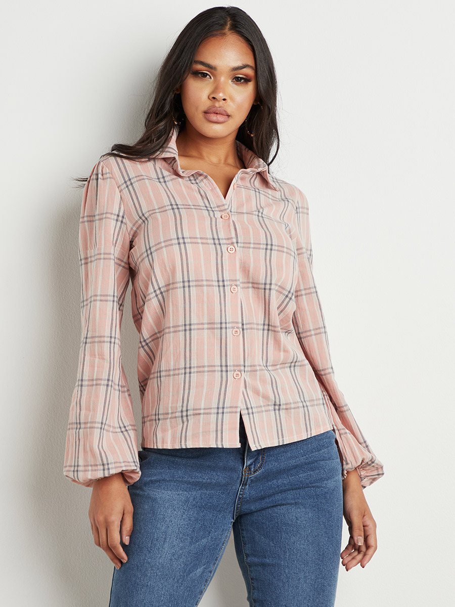 قميص مطبوع بأزرار من ستايلي-women-clothing-shirtsandblouses-blouses-image-3