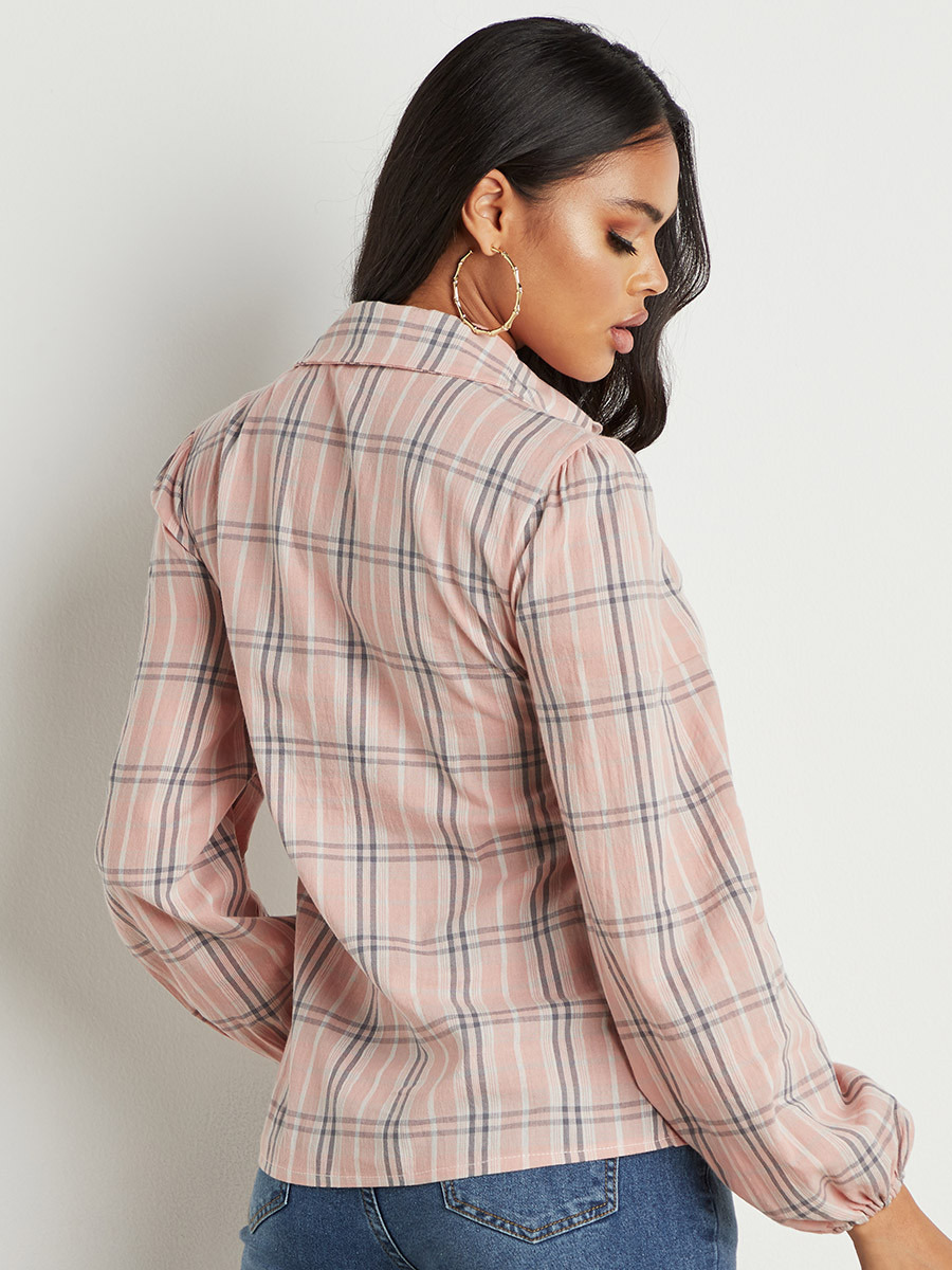 قميص مطبوع بأزرار من ستايلي-women-clothing-shirtsandblouses-blouses-image-5