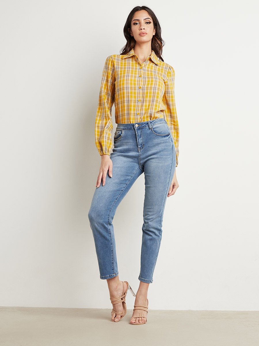 قميص مطبوع بأزرار من ستايلي-women-clothing-shirtsandblouses-blouses-image-2