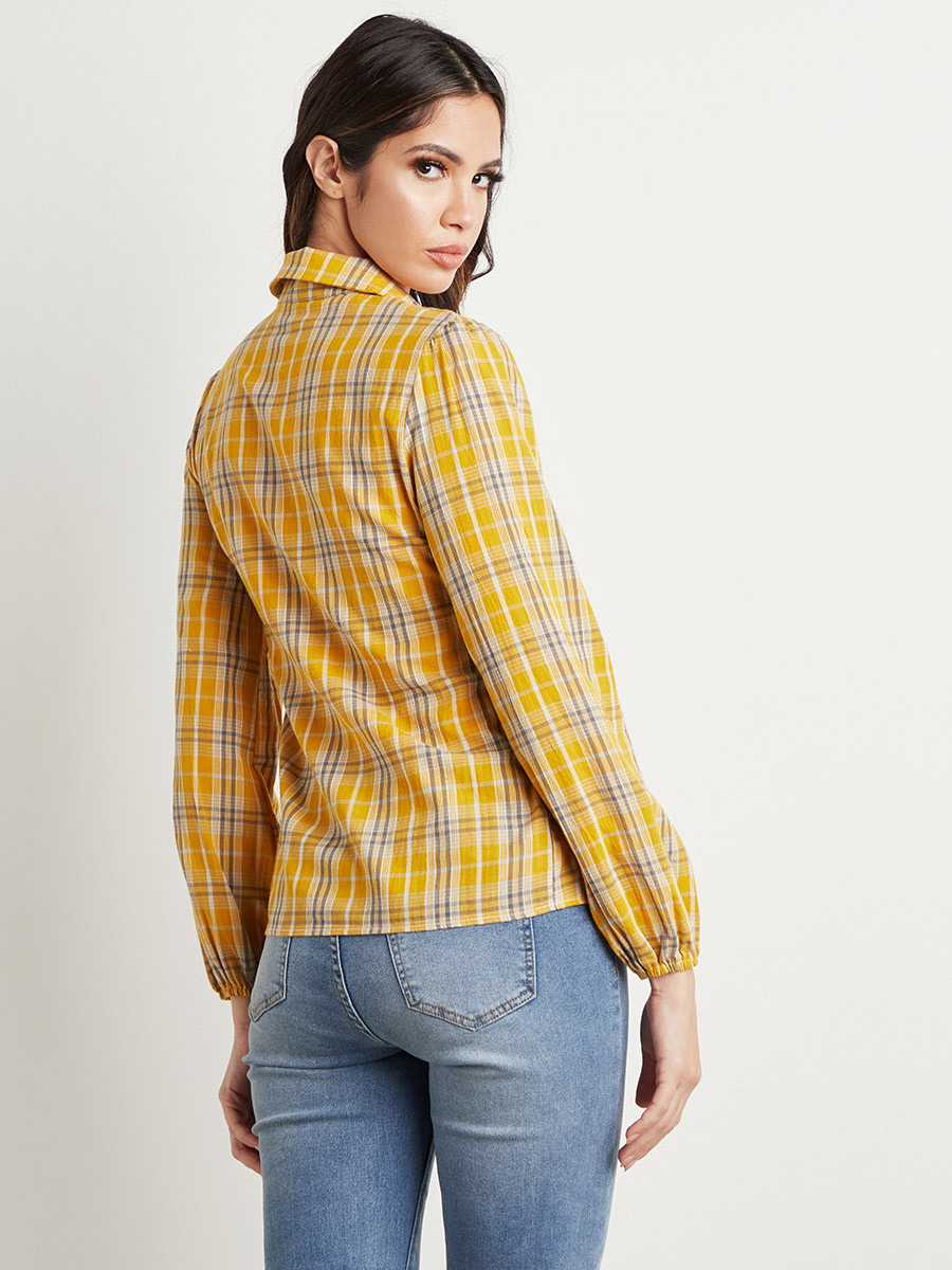 قميص مطبوع بأزرار من ستايلي-women-clothing-shirtsandblouses-blouses-image-4