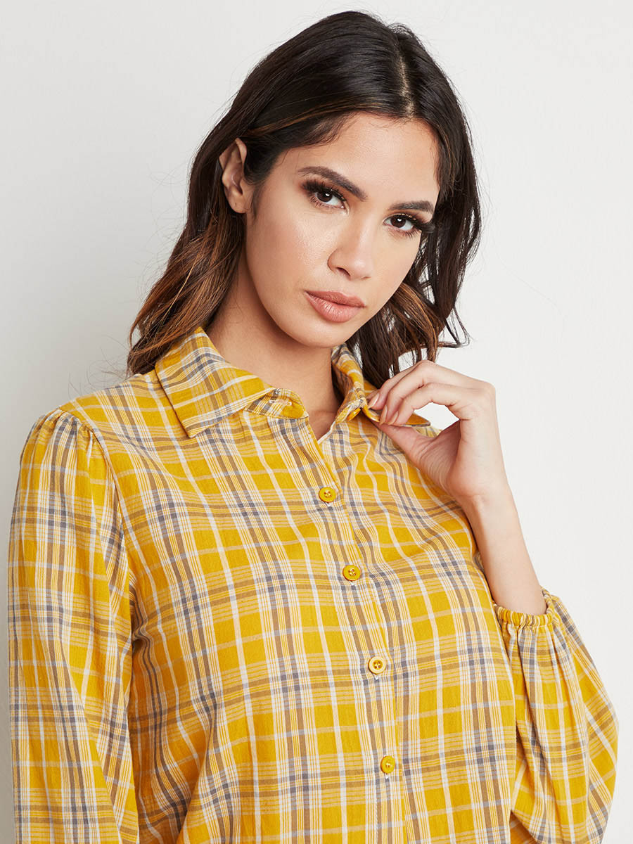 قميص مطبوع بأزرار من ستايلي-women-clothing-shirtsandblouses-blouses-image-5