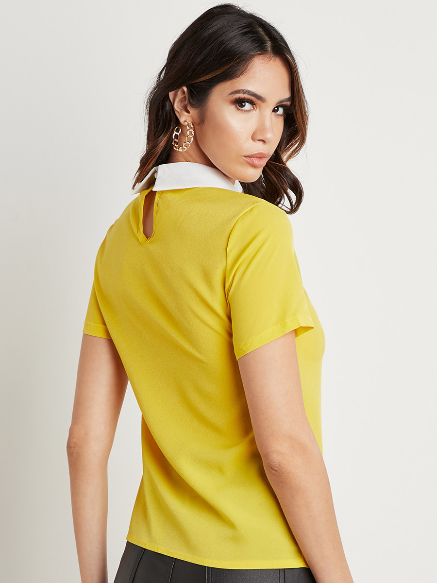 بلوزة بأكمام قصيرة من ستايلي-women-clothing-shirtsandblouses-blouses-image-4