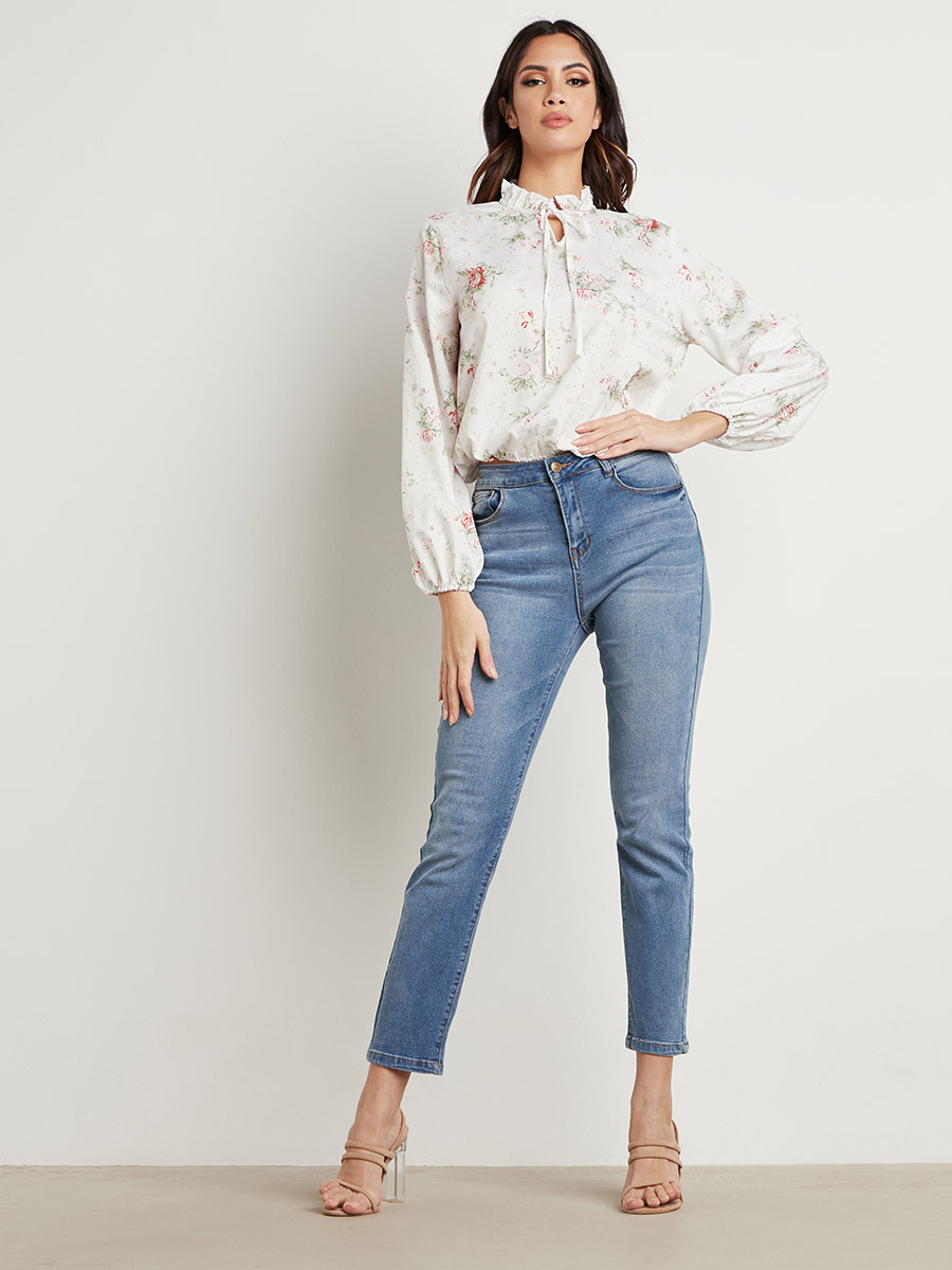 بلوزة مطبوعة بأكمام طويلة من ستايلي-women-clothing-shirtsandblouses-blouses-image-2