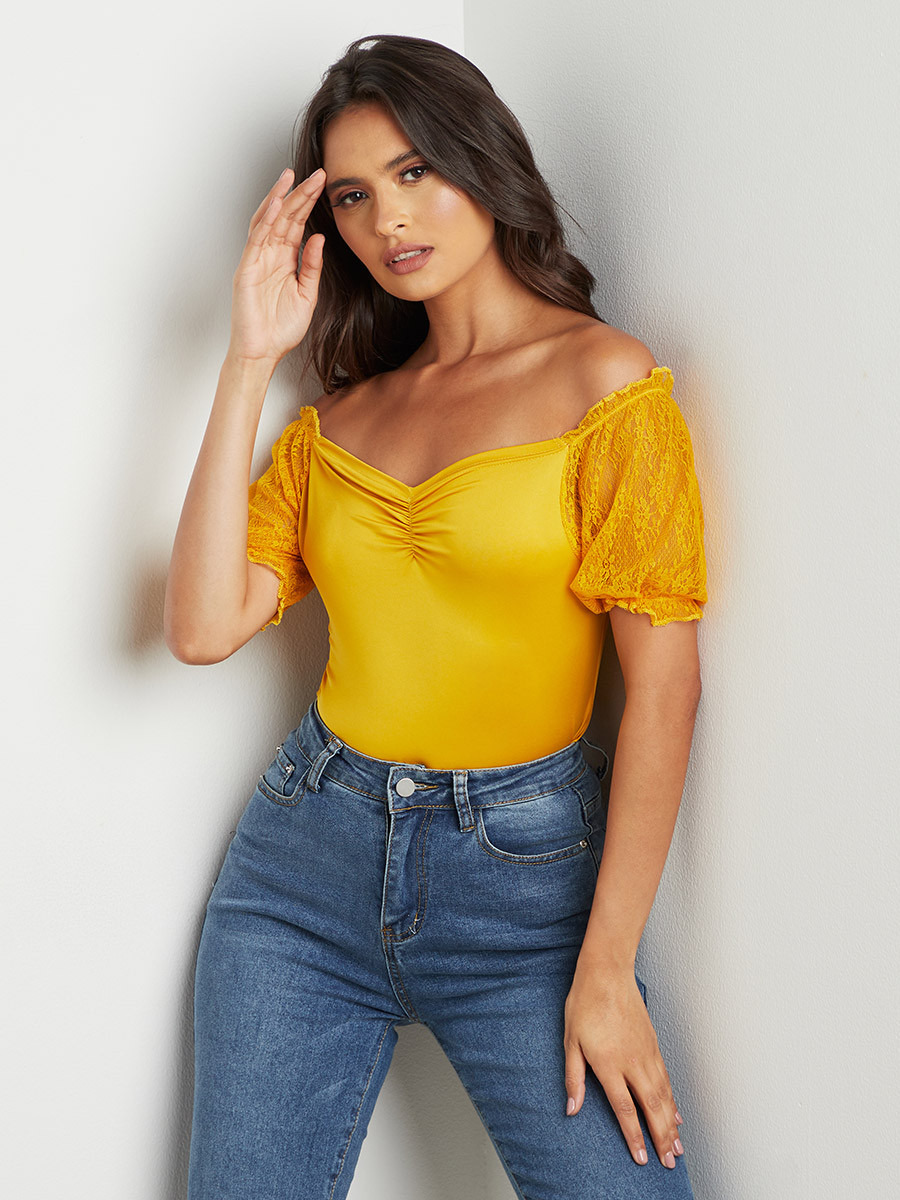 بلوزة بأكمام منفوخة من ستايلي-women-clothing-shirtsandblouses-blouses-image-1