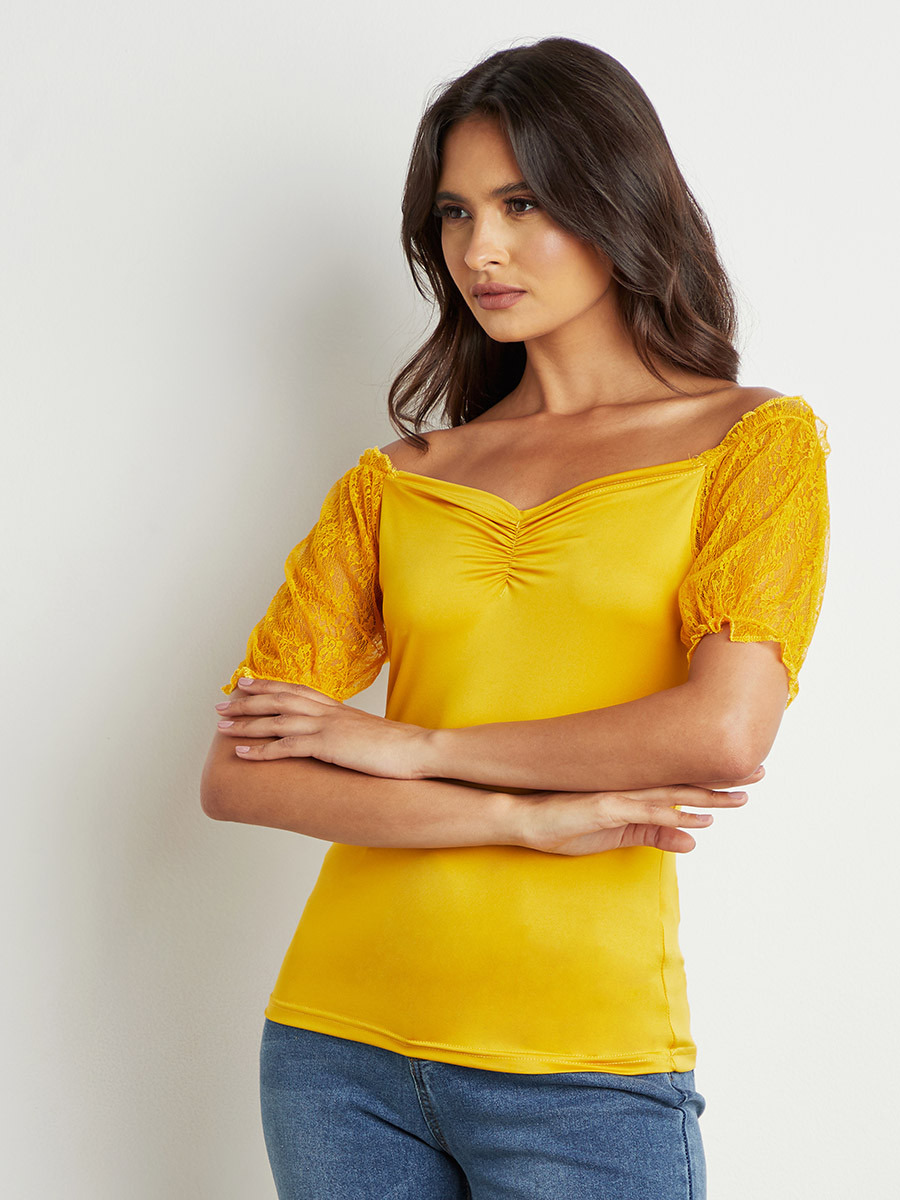 بلوزة بأكمام منفوخة من ستايلي-women-clothing-shirtsandblouses-blouses-image-3