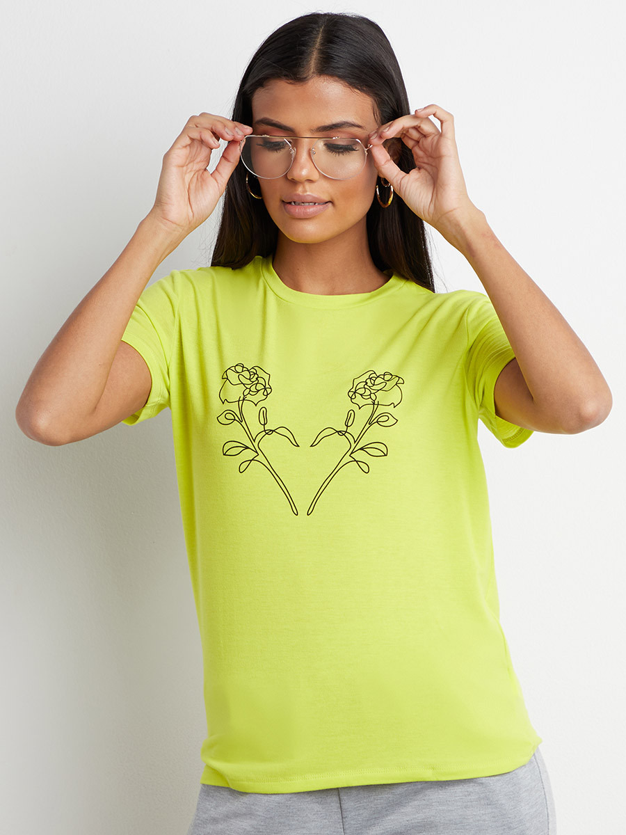 تيشيرت مطبوع بقصة واسعة من ستايلي-women-clothing-tshirts-image-1