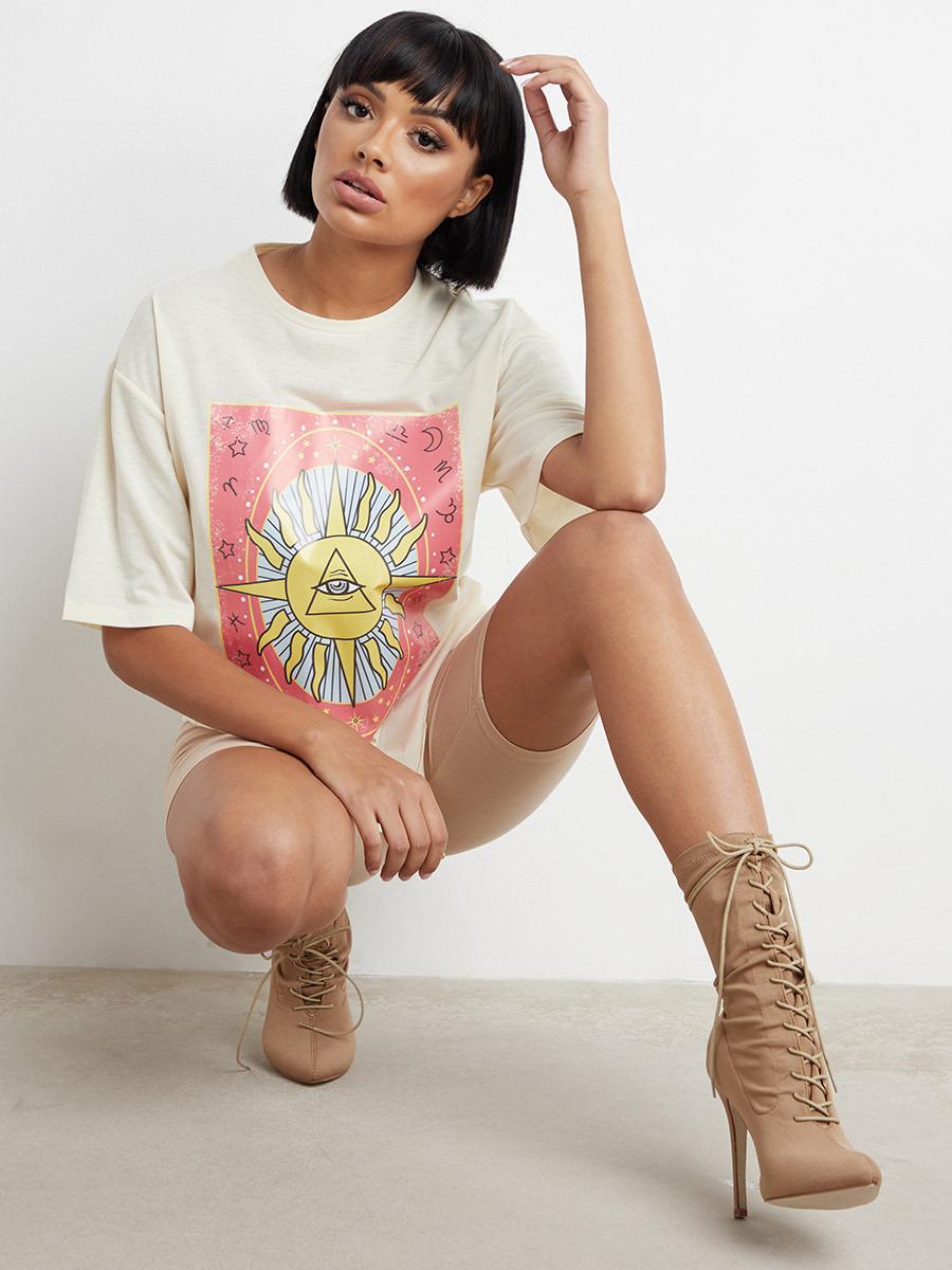 تيشيرت مطبوع بقصة واسعة من ستايلي-women-clothing-tshirts-image-1