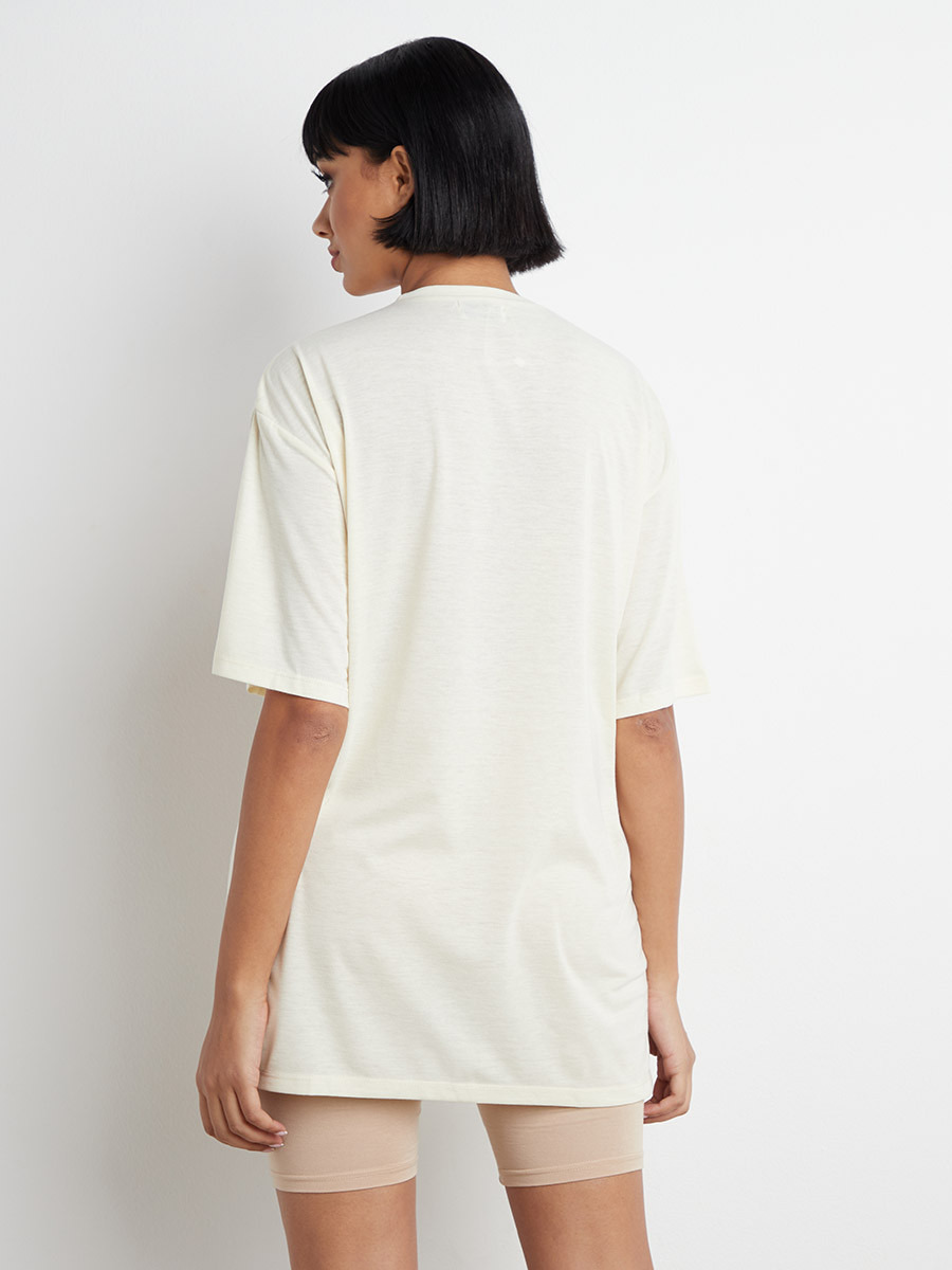 تيشيرت مطبوع بقصة واسعة من ستايلي-women-clothing-tshirts-image-4