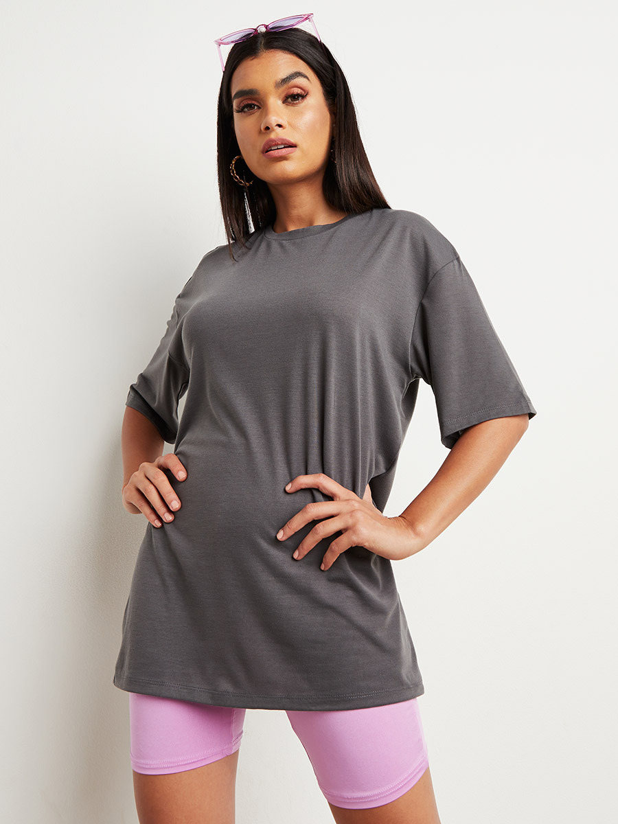تيشيرت مطبوع بقصة واسعة من ستايلي-women-clothing-tshirts-image-2