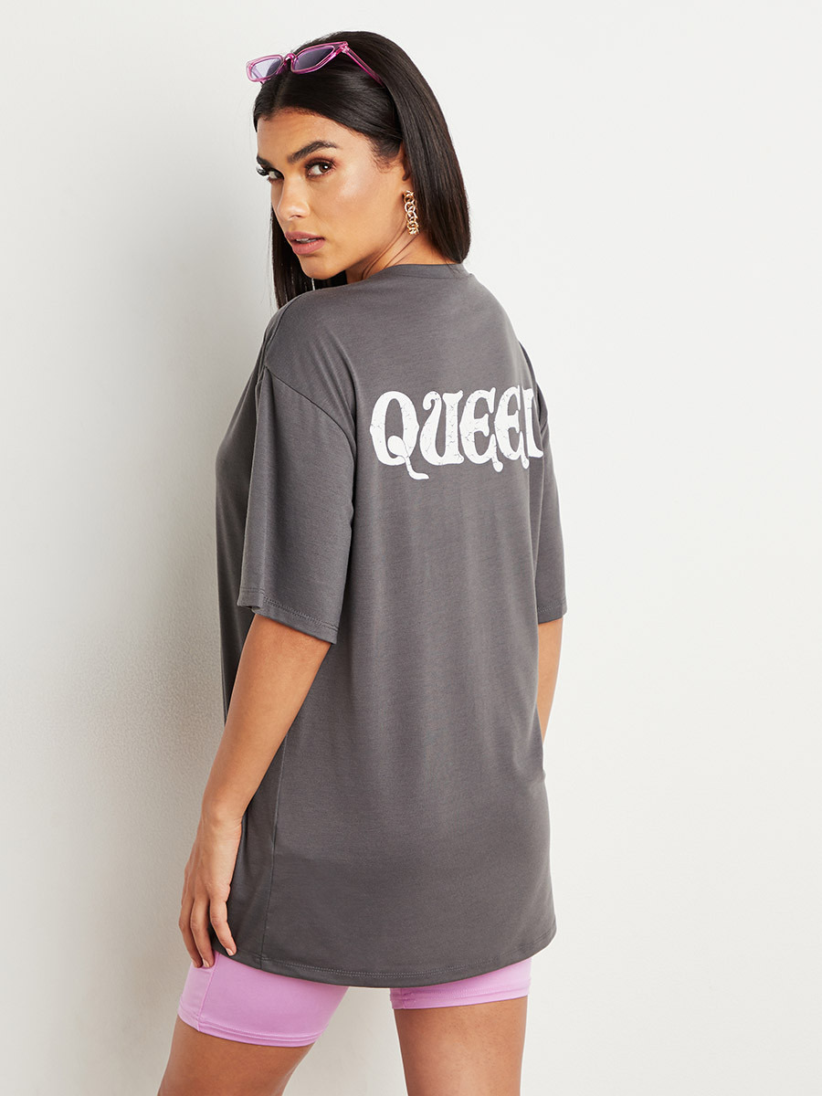 تيشيرت مطبوع بقصة واسعة من ستايلي-women-clothing-tshirts-image-3