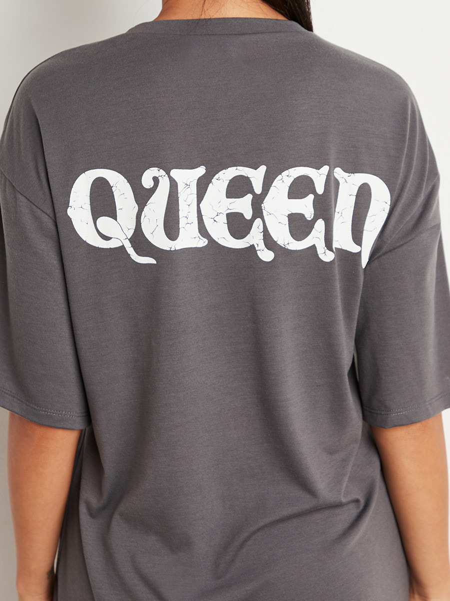 تيشيرت مطبوع بقصة واسعة من ستايلي-women-clothing-tshirts-image-5