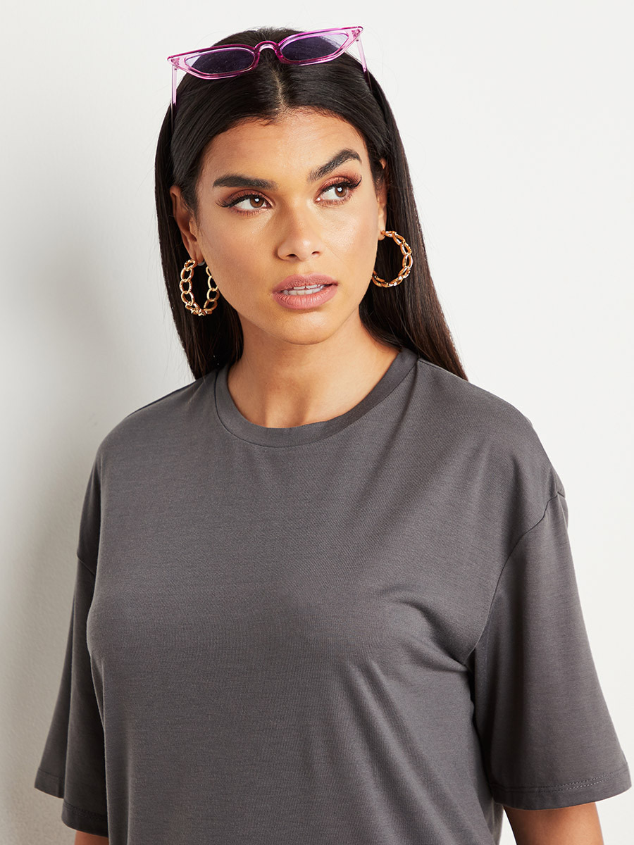 تيشيرت مطبوع بقصة واسعة من ستايلي-women-clothing-tshirts-image-6