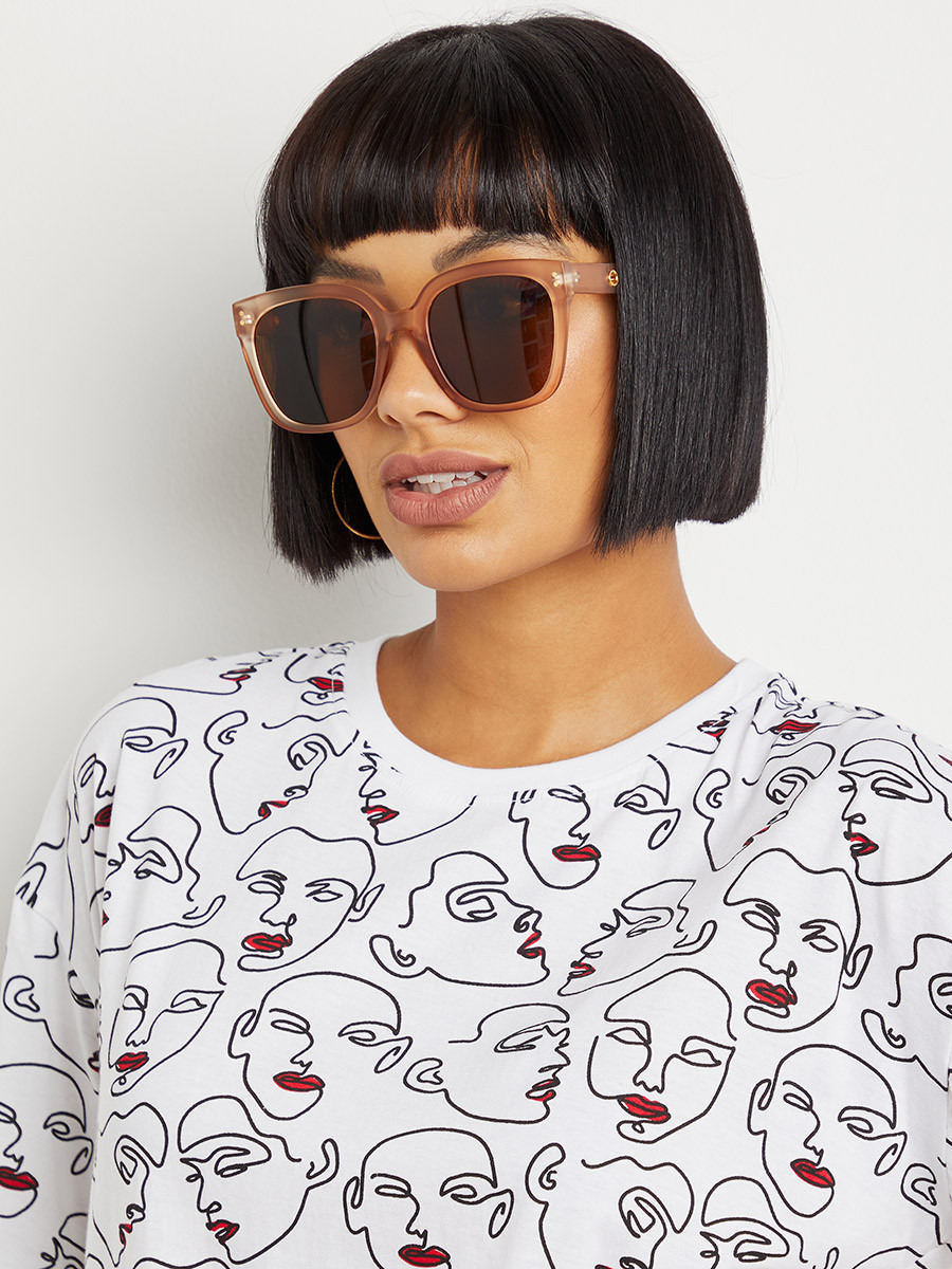تيشيرت مطبوع بقصة واسعة من ستايلي-women-clothing-tshirts-image-4