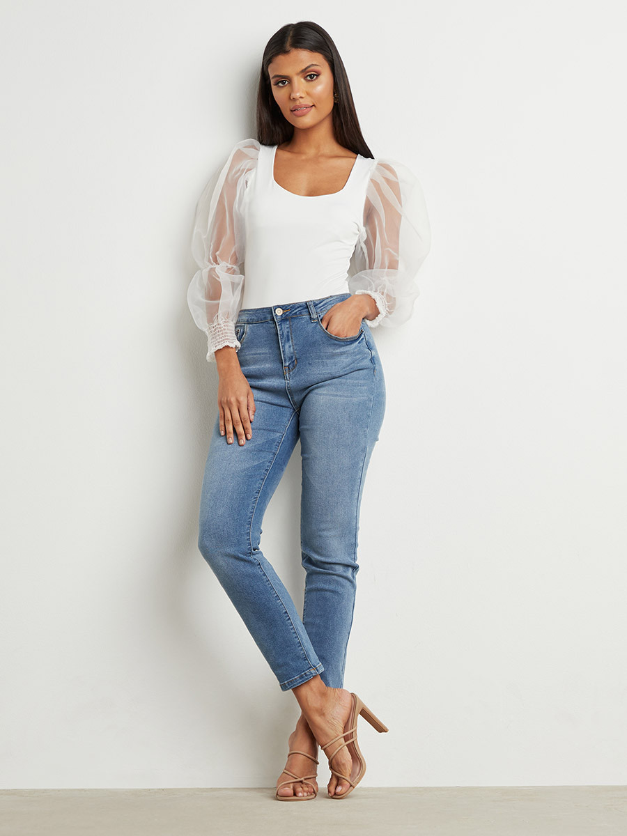 بودي سوت بأكمام شبكية من ستايلي-women-clothing-tshirts-image-2