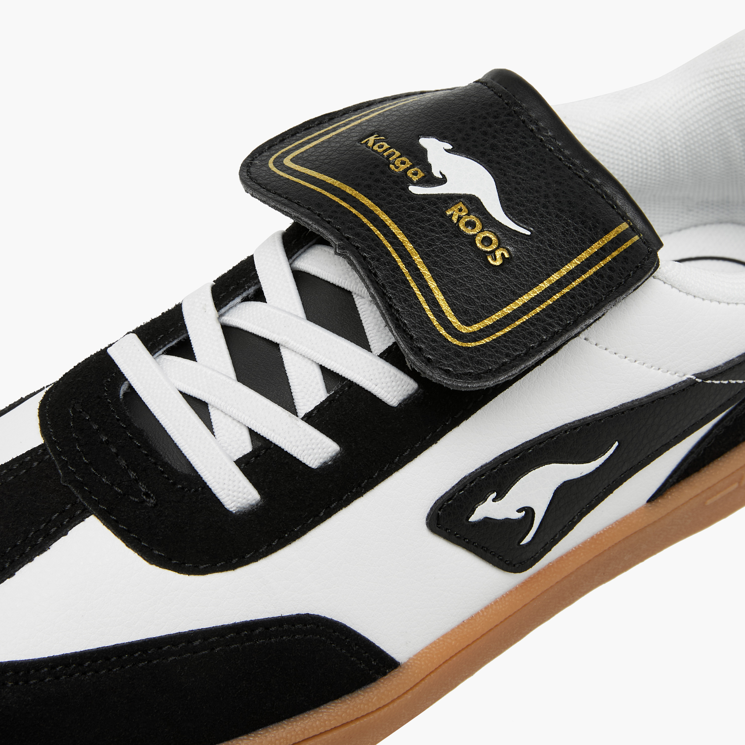 KangaROOS Boys' Panelled Sneakers with Hook and Loop Closure-boys-shoes-sneakers-image-4