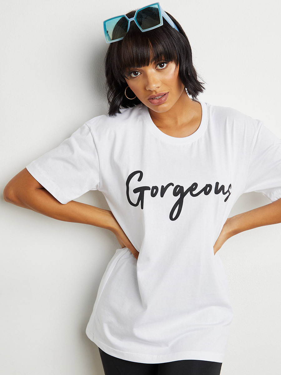 تيشيرت مطبوع بقصة واسعة من ستايلي-women-clothing-tshirts-image-3
