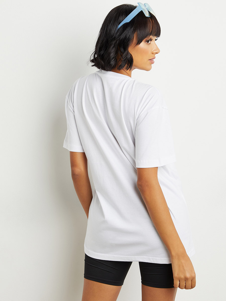 تيشيرت مطبوع بقصة واسعة من ستايلي-women-clothing-tshirts-image-5