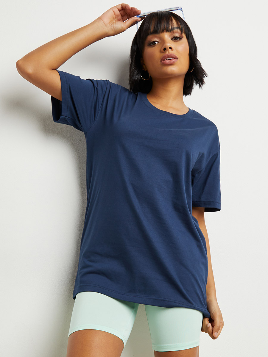 تيشيرت مطبوع بقصة واسعة من ستايلي-women-clothing-tshirts-image-3