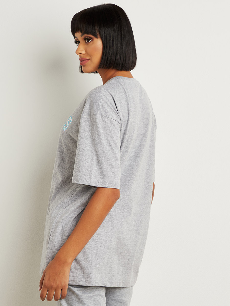 Lose Angeles Slogan Print Oversized T-shirt-women-clothing-tshirts-image-4