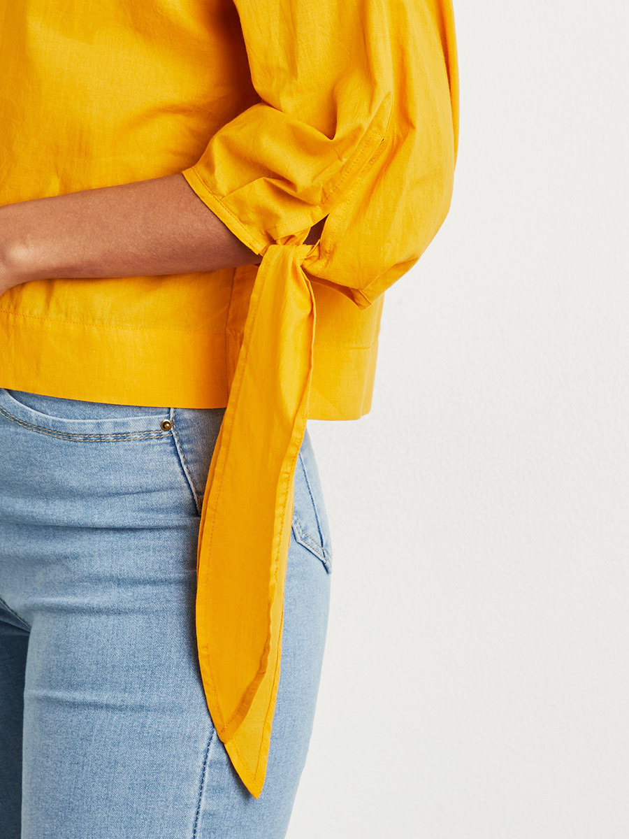 بلوزة سادة بربطة خصر من ستايلي-women-clothing-shirtsandblouses-blouses-image-3