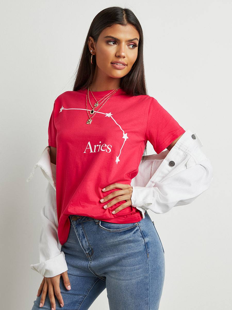 تيشيرت مطبوع بقصة واسعة من ستايلي-women-clothing-tshirts-image-1