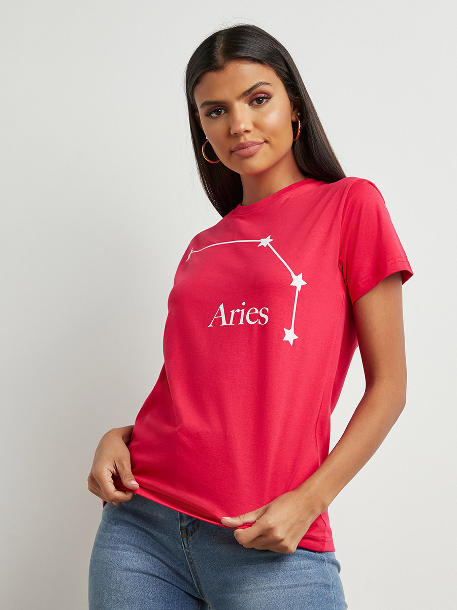 تيشيرت مطبوع بقصة واسعة من ستايلي-women-clothing-tshirts-image-3