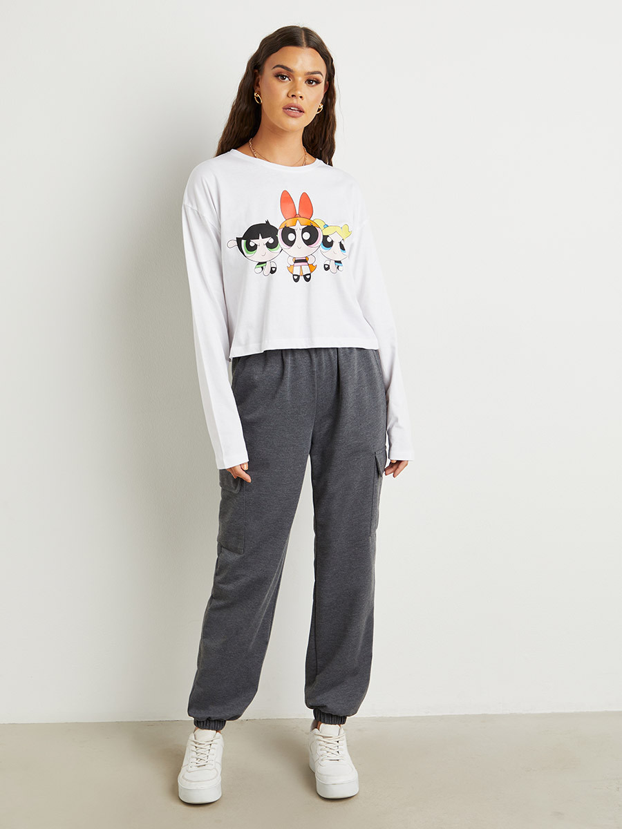 تيشيرت مطبوع بأكمام طويلة-women-clothing-tshirts-image-2