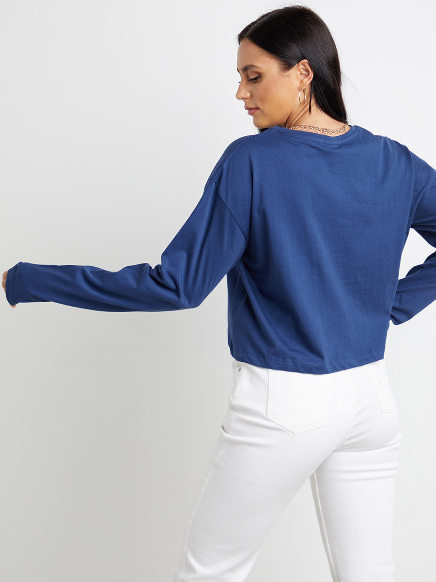 تيشيرت مطبوع بأكمام طويلة-women-clothing-tshirts-image-3