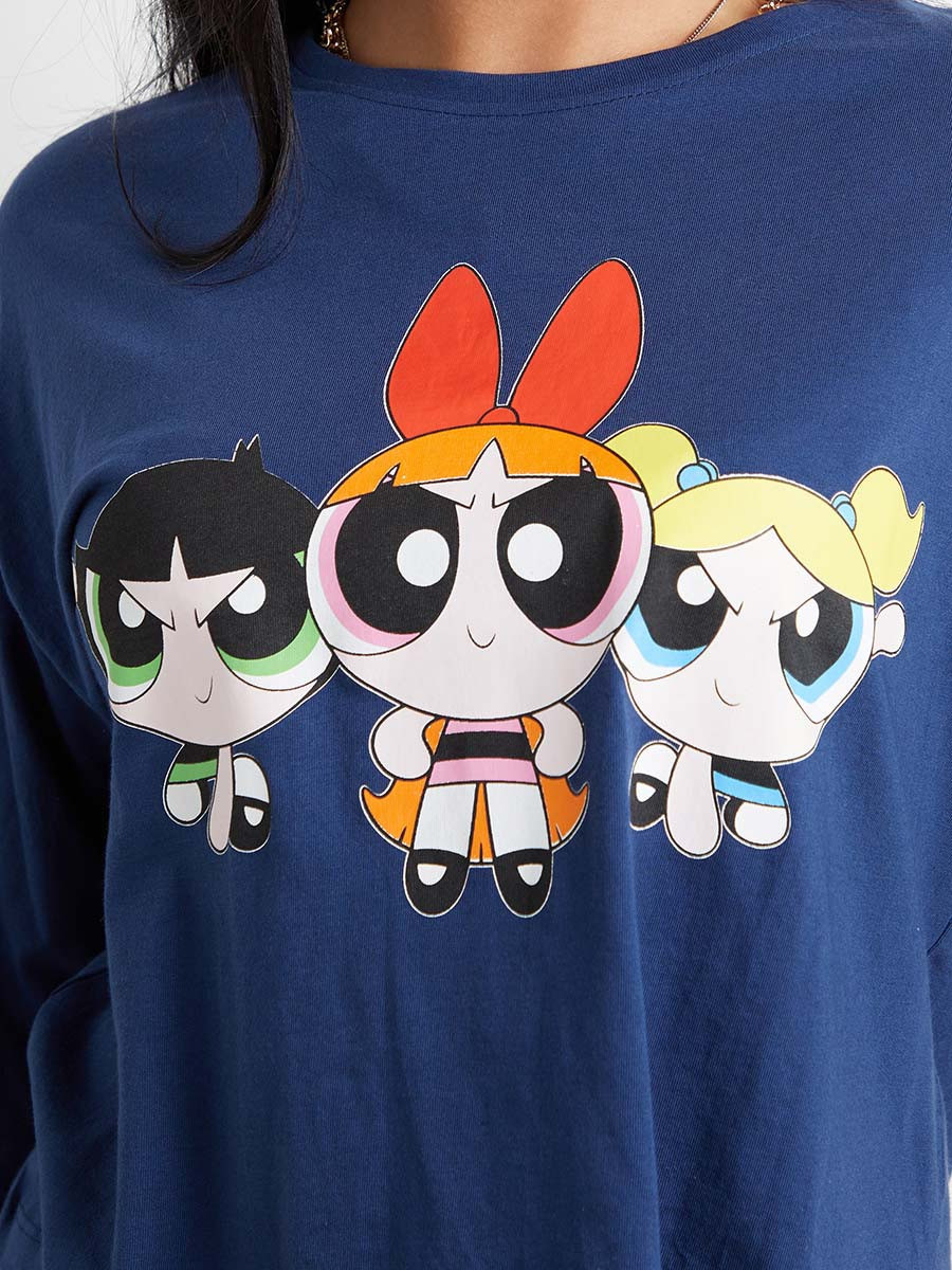 تيشيرت مطبوع بأكمام طويلة-women-clothing-tshirts-image-4