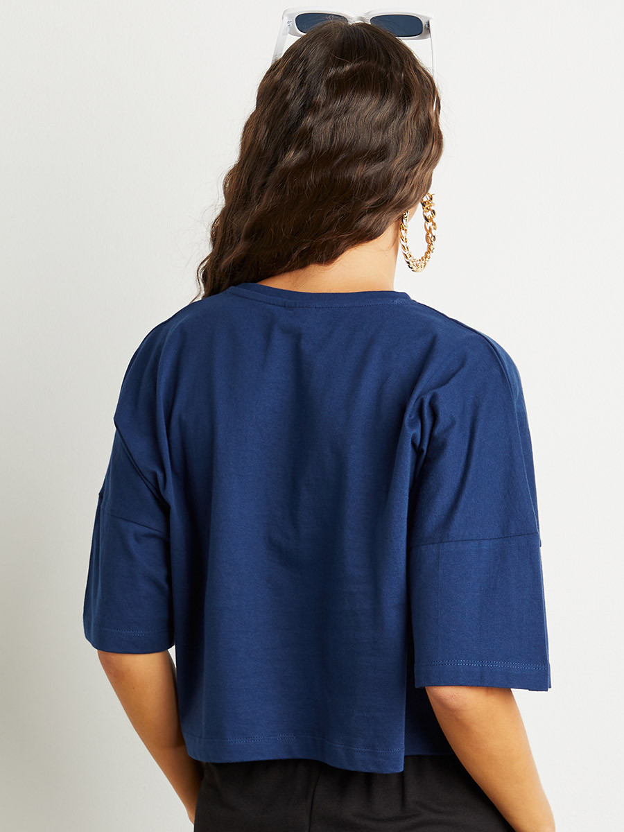 تيشيرت مطبوع بقصة قصيرة  من ستايلي-women-clothing-tshirts-image-4