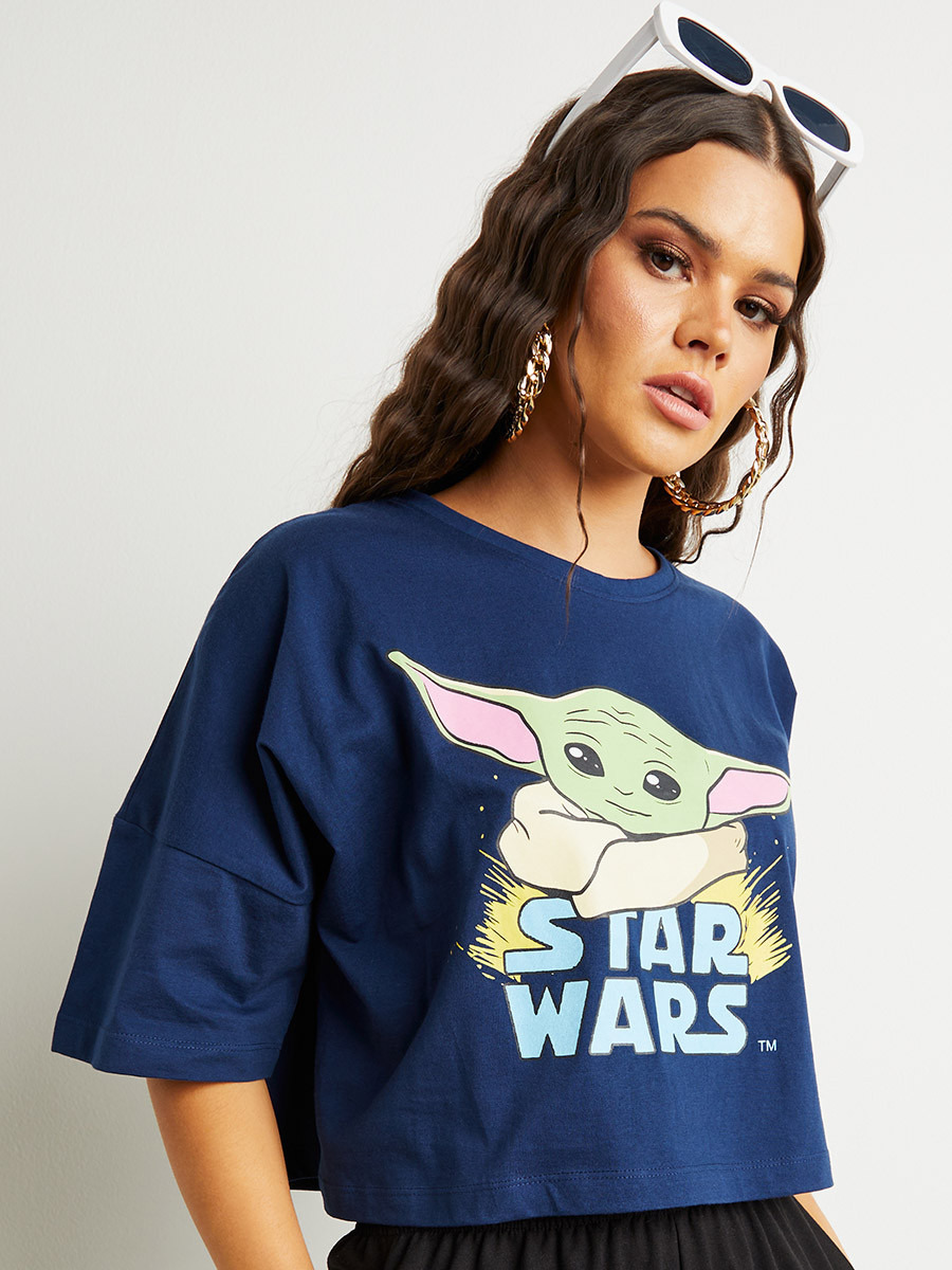 تيشيرت مطبوع بقصة قصيرة  من ستايلي-women-clothing-tshirts-image-6