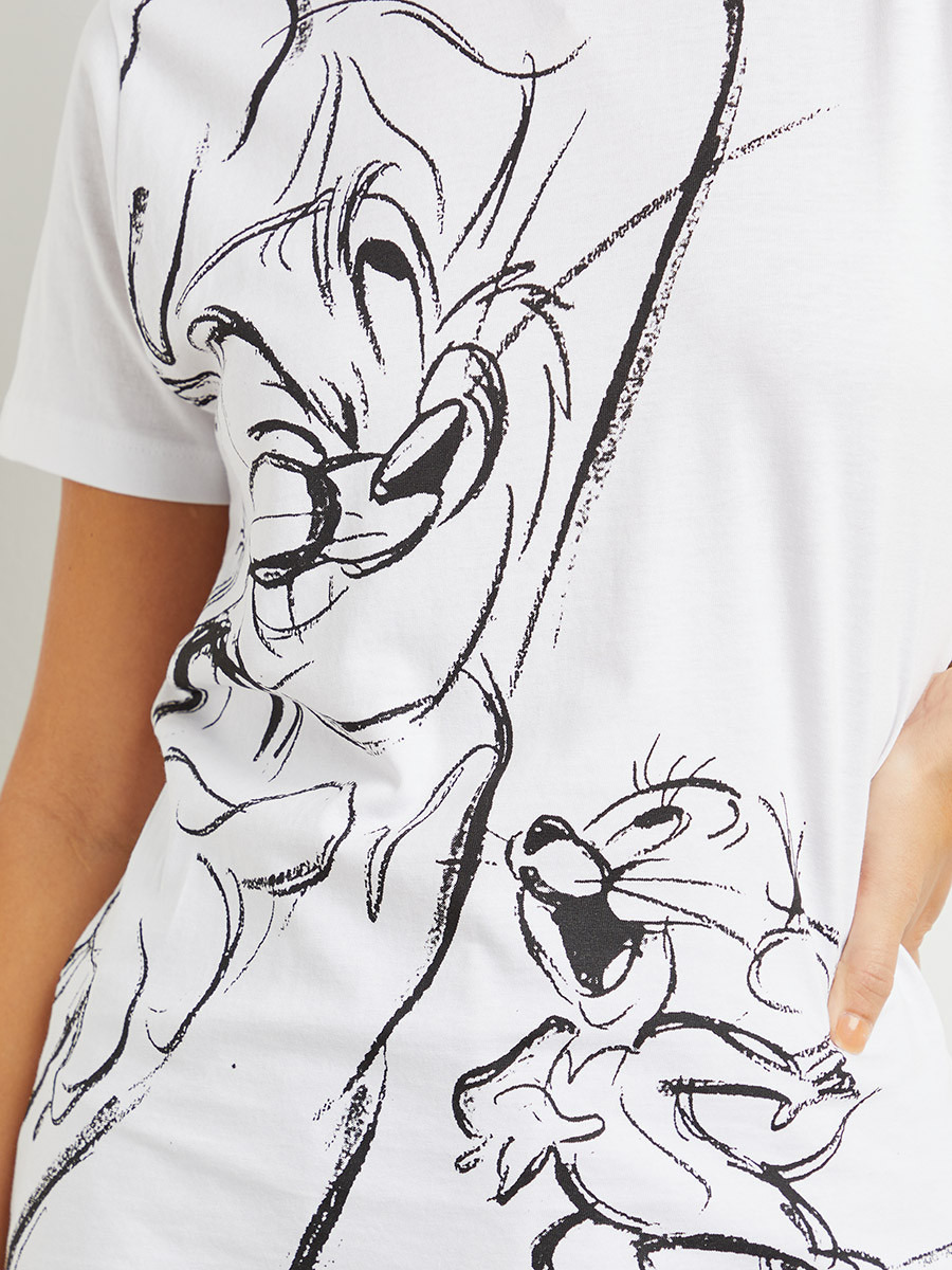 تيشيرت مطبوع بقصة واسعة-women-clothing-tshirts-image-4