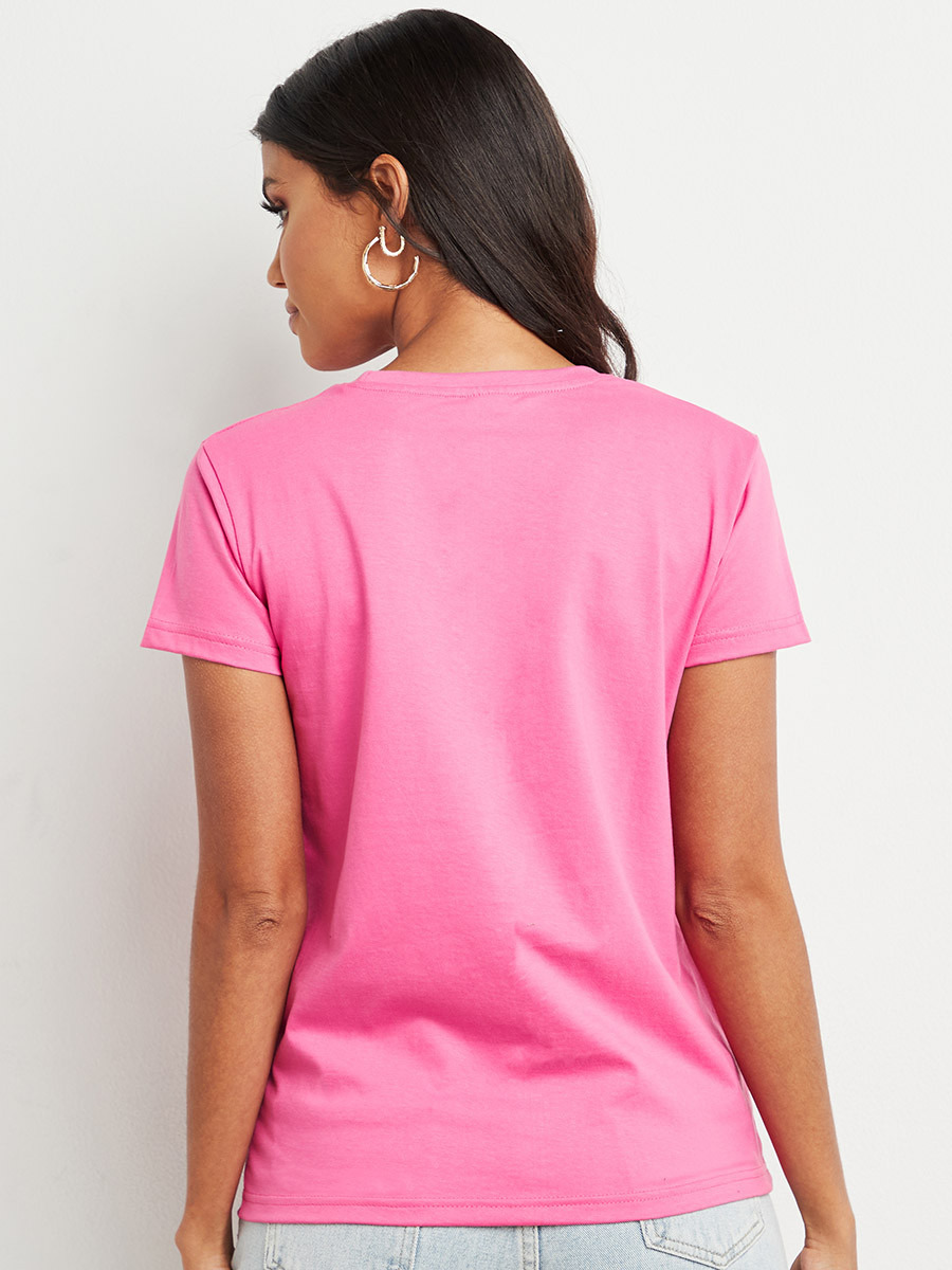تيشيرت مطبوع بأكمام قصيرة من ستايلي-women-clothing-tshirts-image-5