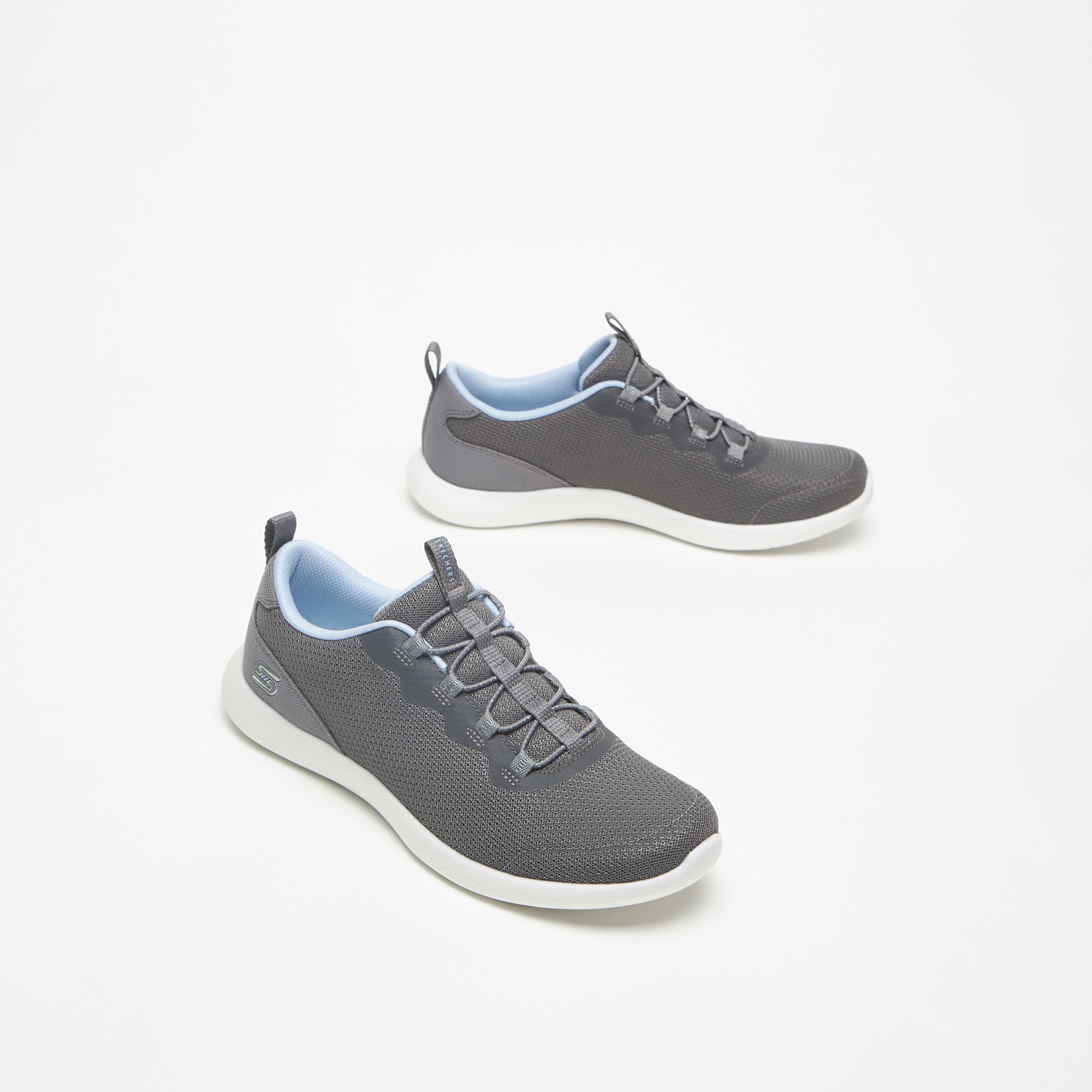 Skechers grey memory on sale foam