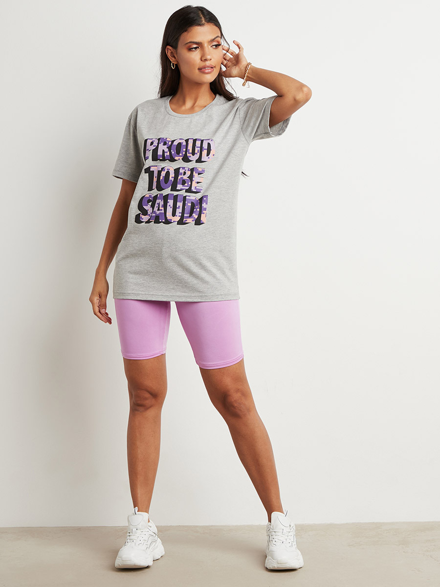 تيشيرت مطبوع بقصة واسعة من ستايلي-women-clothing-tshirts-image-3