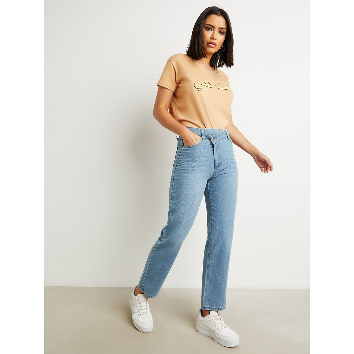 تيشيرت مطبوع بقصة واسعة من ستايلي-women-clothing-tshirts-image-2