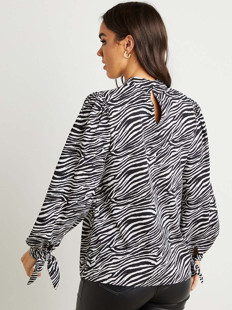 بلوزة مطبوعة بأكمام طويلة من ستايلي-women-clothing-shirtsandblouses-blouses-image-5