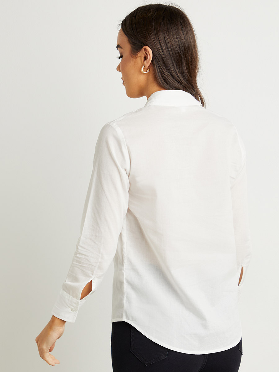 قميص بجيوب وأكمام طويلة من ستايلي-women-clothing-shirtsandblouses-blouses-image-4