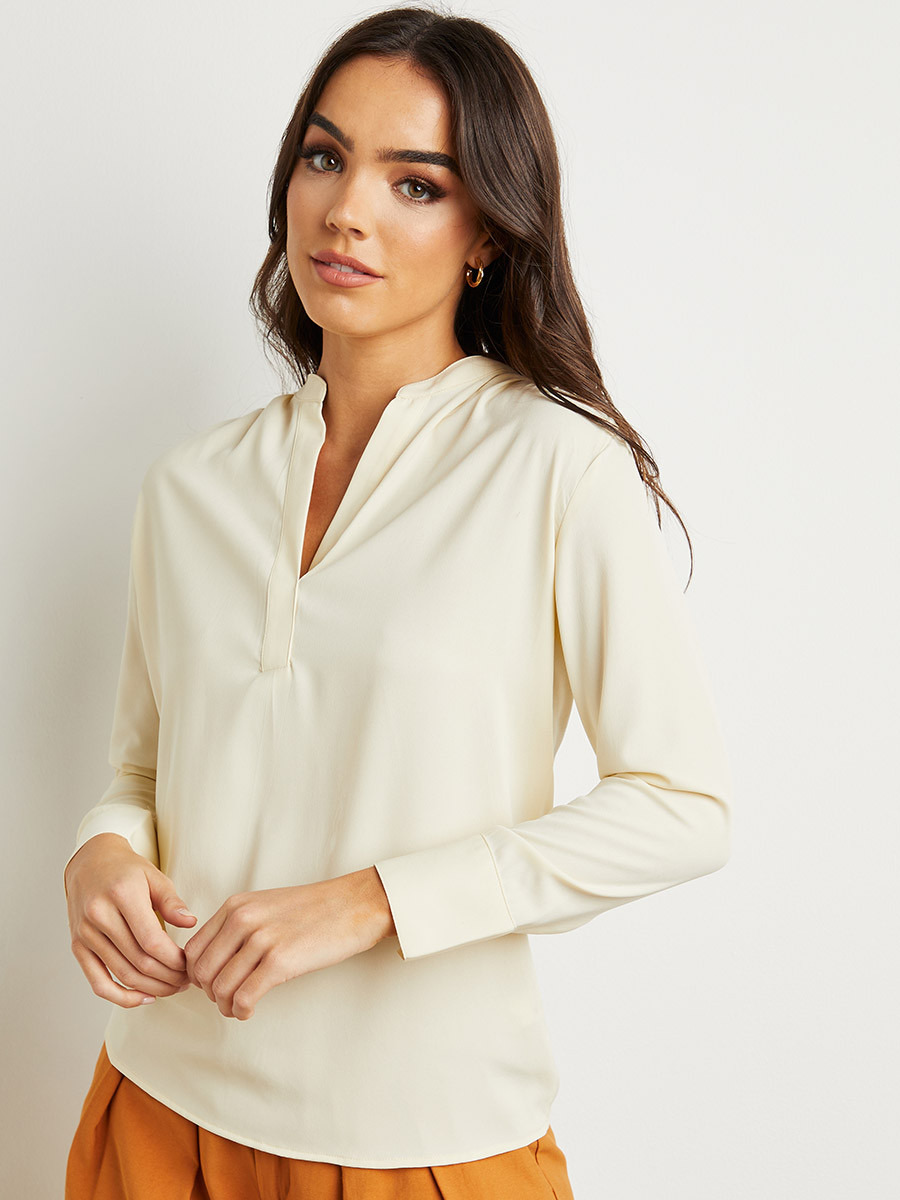 Styli Mandarin collar Long Sleeves Tunic Top-women-clothing-shirtsandblouses-blouses-image-3