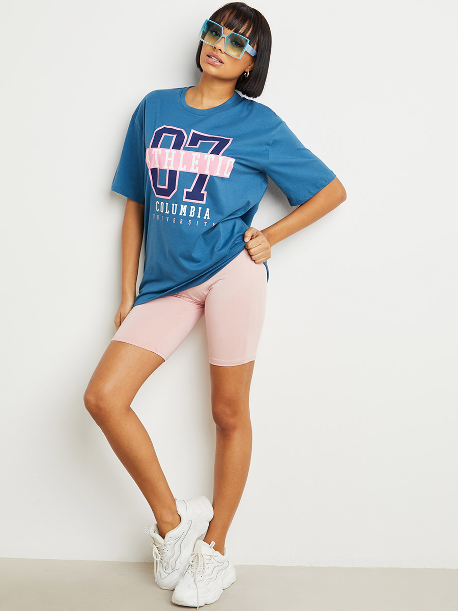 تيشيرت مطبوع بقصة واسعة من ستايلي-women-clothing-tshirts-image-2