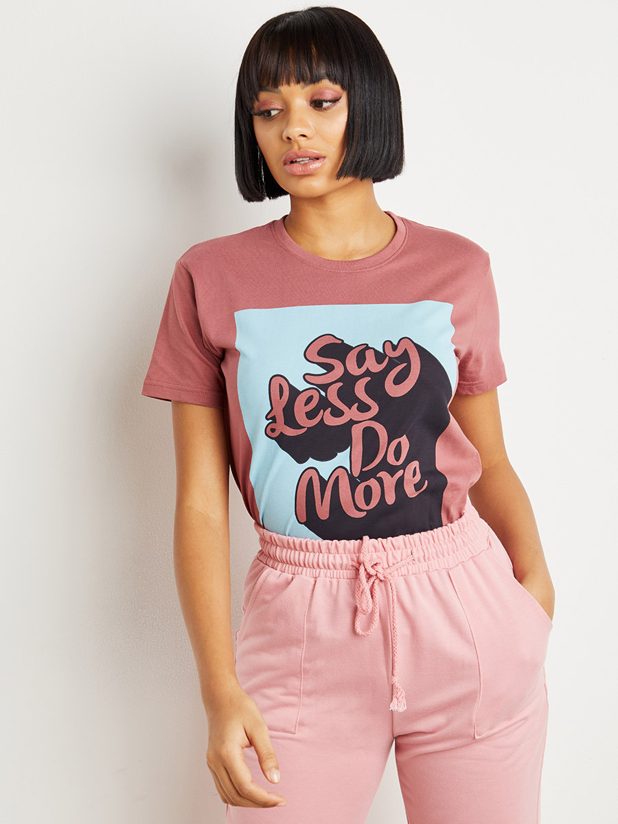 تيشيرت مطبوع بقصة واسعة من ستايلي-women-clothing-tshirts-image-1
