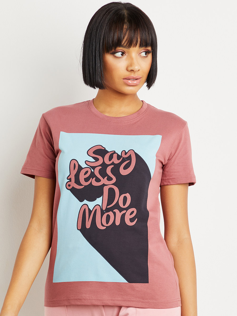 تيشيرت مطبوع بقصة واسعة من ستايلي-women-clothing-tshirts-image-2