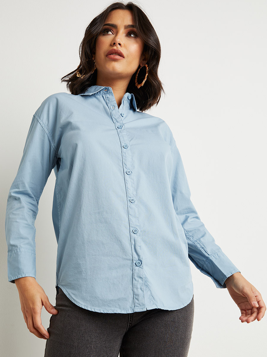 قميص مطبوع بقصة واسعة من ستايلي-women-clothing-shirtsandblouses-blouses-image-3