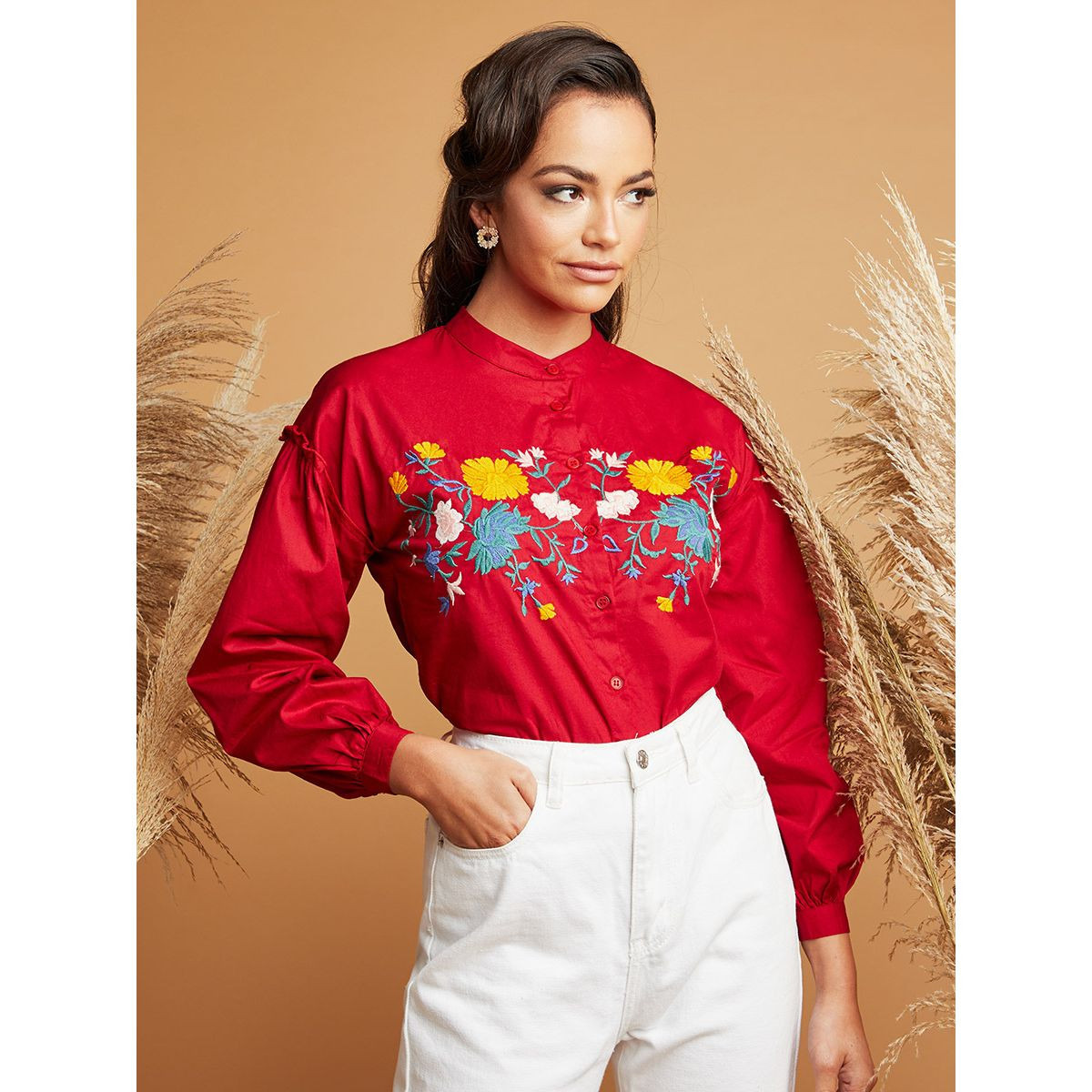 قميص مزين بتطريزات من ستايلي-women-clothing-shirtsandblouses-blouses-image-1