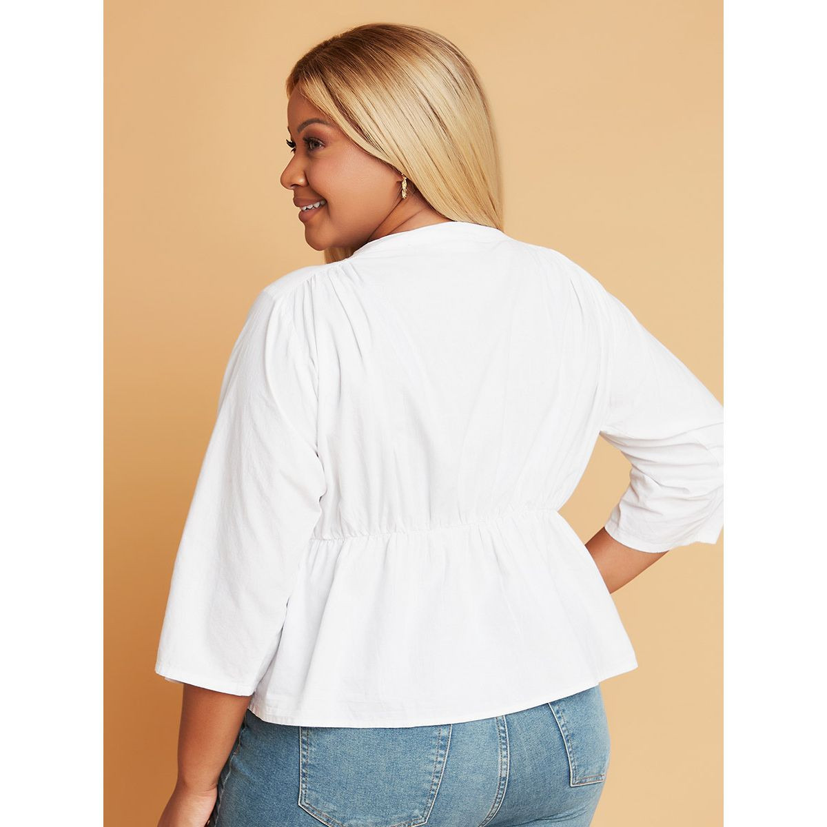 بلوزة باكمام 3/4 من ستايلي-women-clothing-shirtsandblouses-blouses-image-4