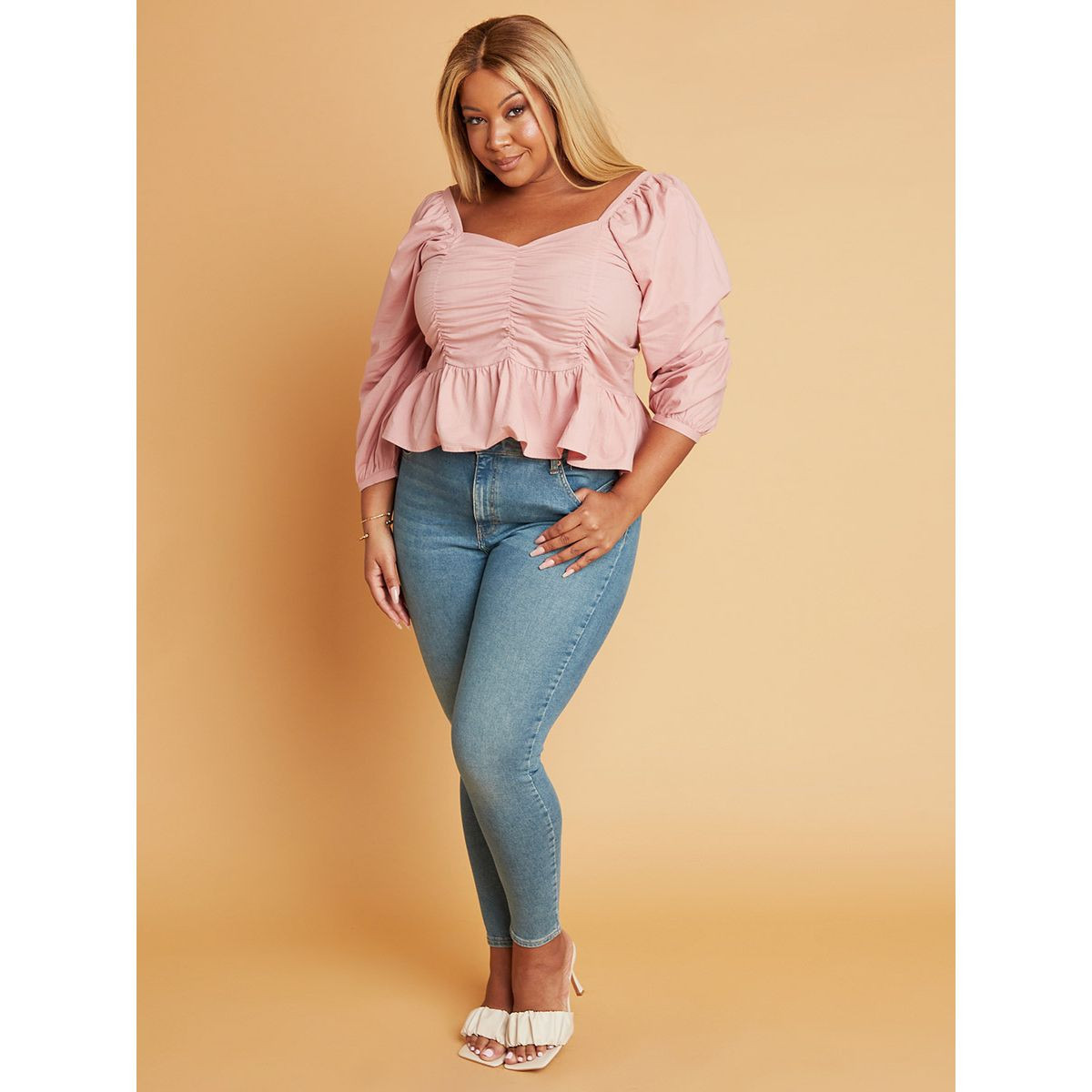 بلوزة قصيرة باكمام طويلة من ستايلي-women-clothing-shirtsandblouses-blouses-image-2