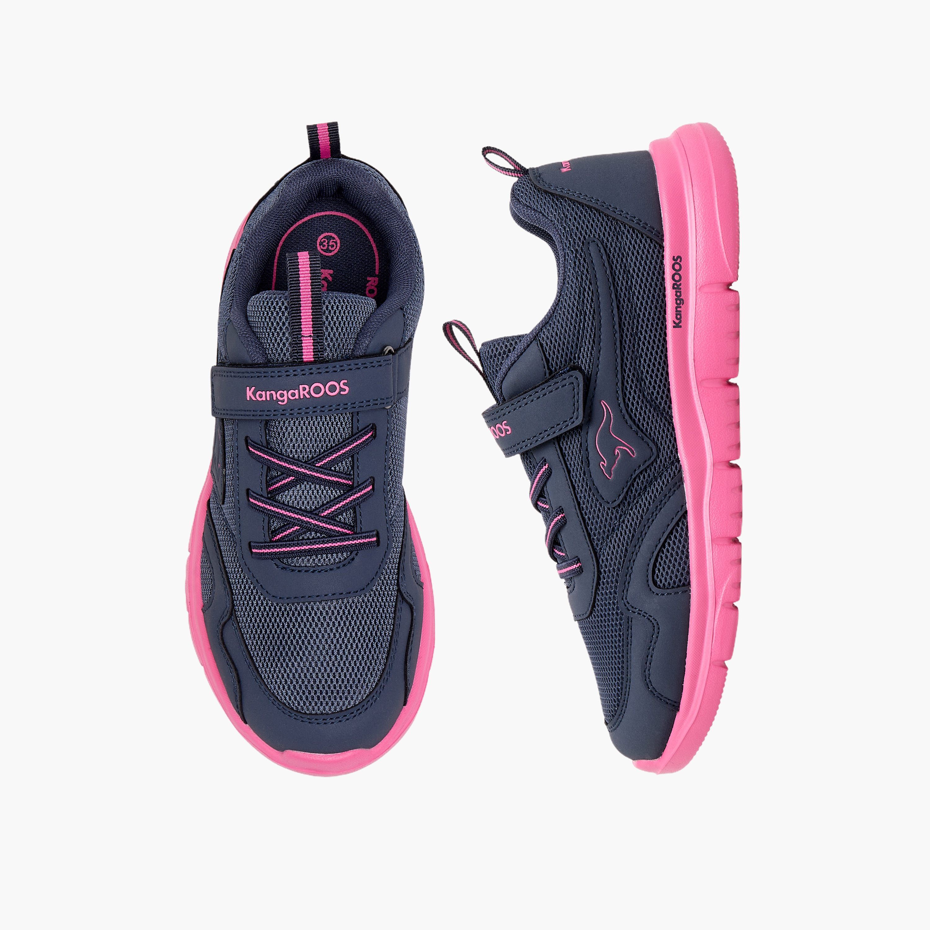 KangaROOS Girls Hook & Loop Sports Shoes-girls-shoes-sneakers-image-1