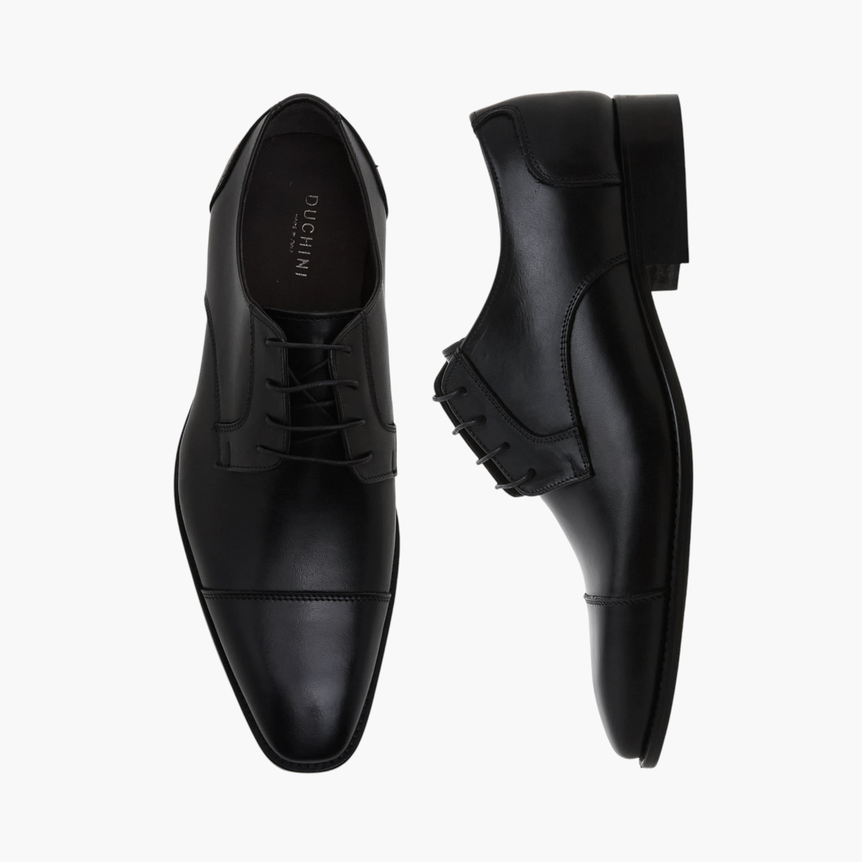 Duchini Men Lace-Up Leather Derby Shoes-men-shoes-formalshoes-image-1