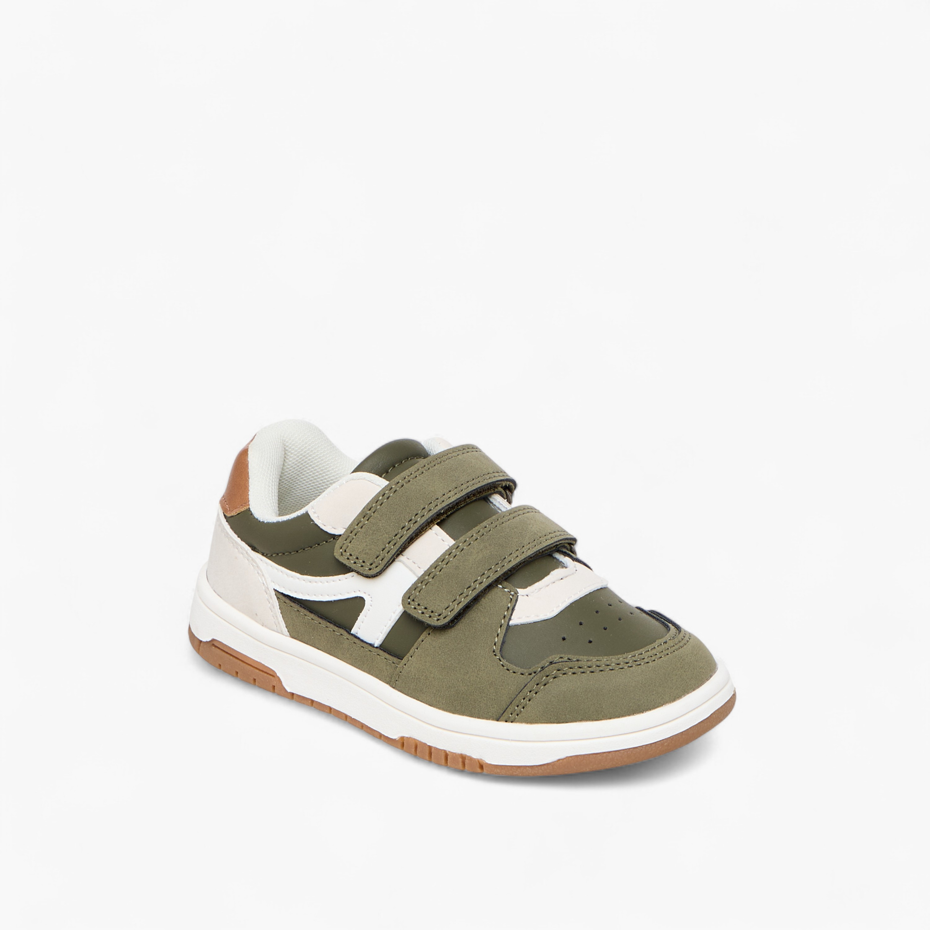 Juniors Boys Panelled Hook and Loop Sneakers-boys-shoes-sneakers-image-2