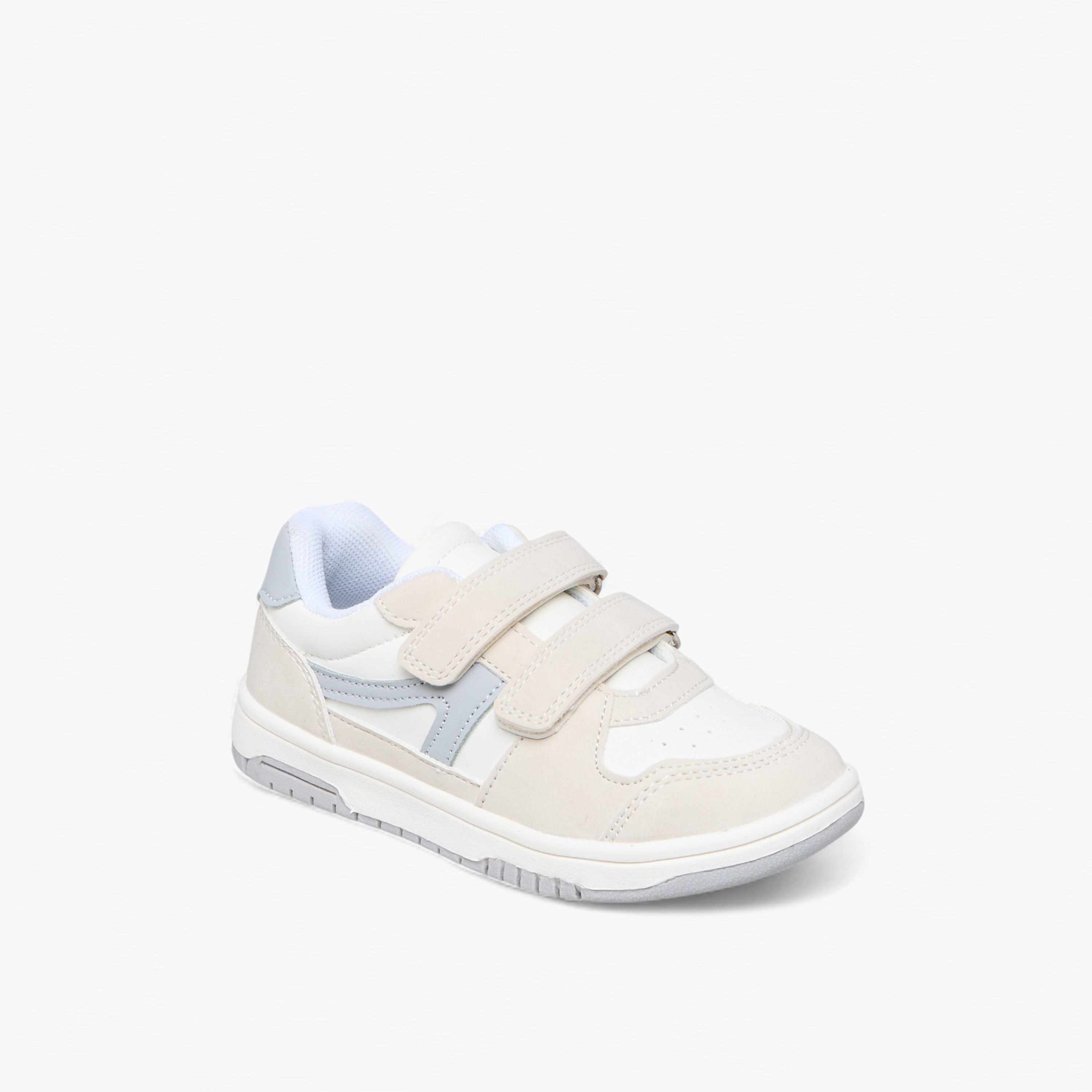 Juniors Boys Panelled Hook and Loop Sneakers-boys-shoes-sneakers-image-2